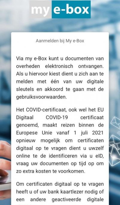 Afbeelding van phishingbericht waarin gevraagd wordt te betalen voor een covidcertificaat 1