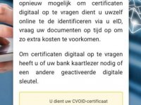 Afbeelding van phishingbericht waarin gevraagd wordt te betalen voor een covidcertificaat 2